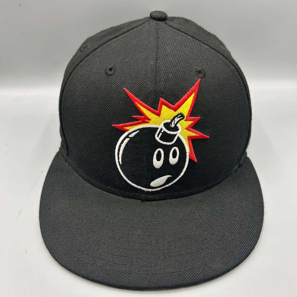 The Hundreds Adam Bomb Hat Men 7 1/8 Black 59Fifty New Era Fitted Cap Wool
